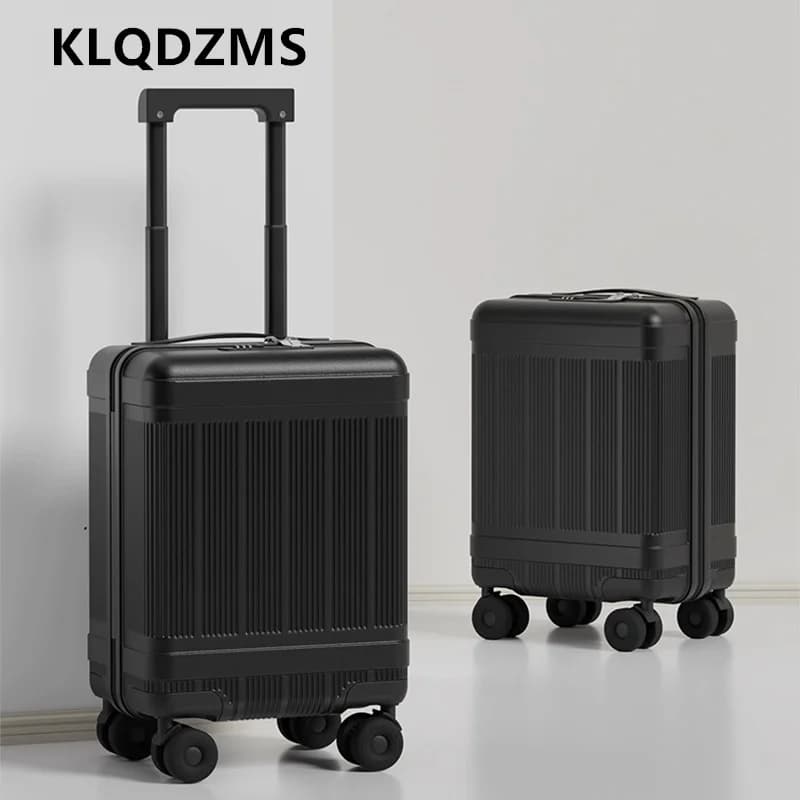 KLQDZMS valise 18 pouces boîte d'embarquement chariot d'étudiant boîtier Type de chariot sac de voyage ABS + PC boîte de mot de passe avec roues