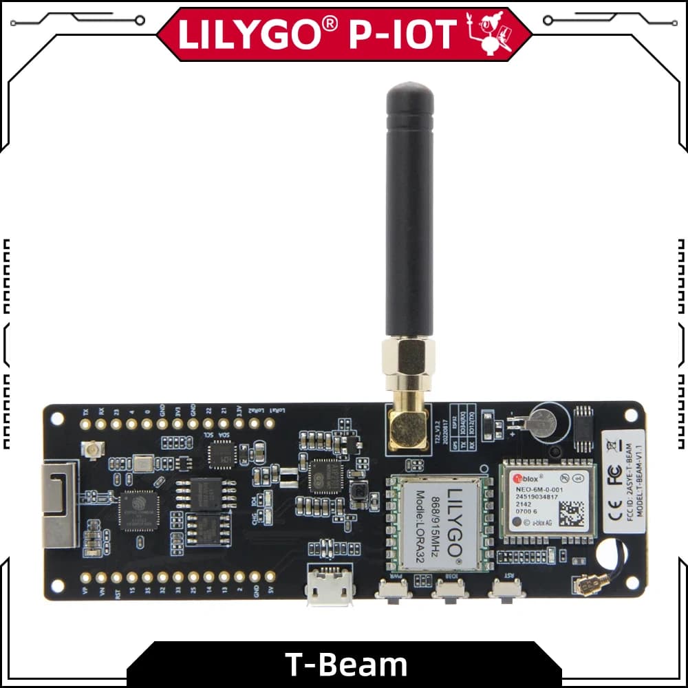 LILYGO® TTGO T-Beam ESP32 Carte de développement LoRa 433MHz 868MHz 915MHz 923MHz SX1278 SX1262 SX1276 GPS Tech NEO-6M GNSS NEO-M8M