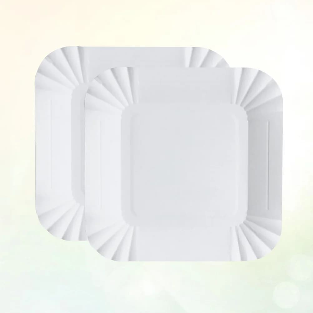 Assiettes en papier jetables, 100 pièces, vaisselle légère écologique pour desserts, fruits, collations, Buffet, pique-nique, famille en plein air