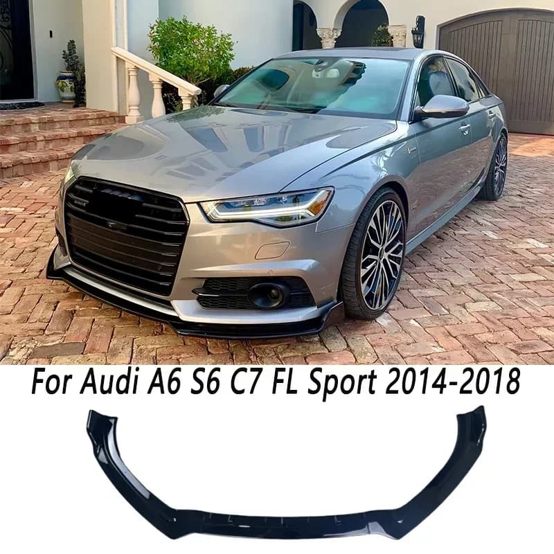 Pour Audi A6 A6 s-line S6 C7 Facelift berline/Avant 2014-2018 voiture lèvre de pare-chocs avant becquet séparateur pare-chocs avant lèvre menton
