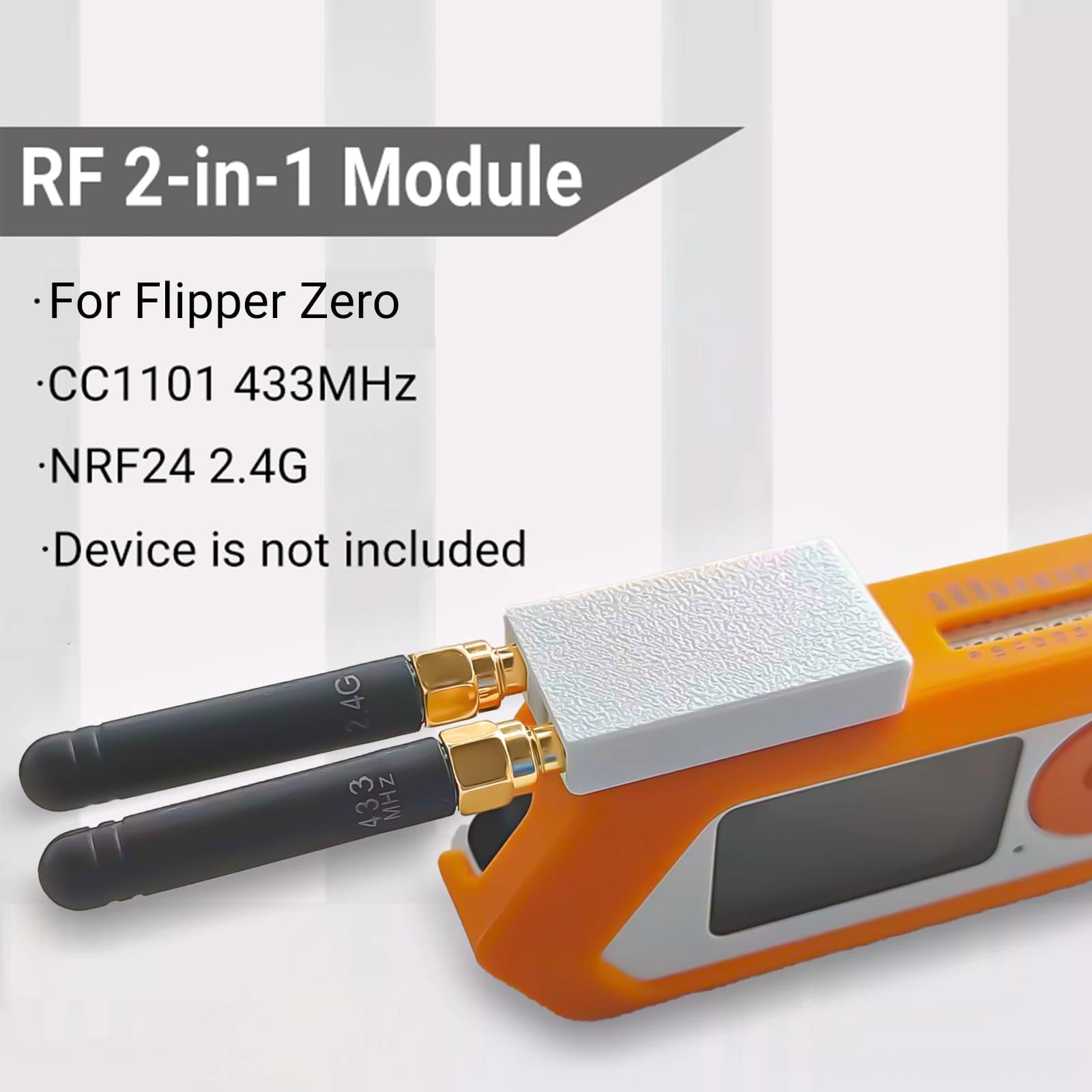 Carte de développement RF Flipper Zero NRF24 + CC1101, compatible avec l'application PINGEQUA RF Lab, 2,4 GHz et 433 MHz, haute performance,