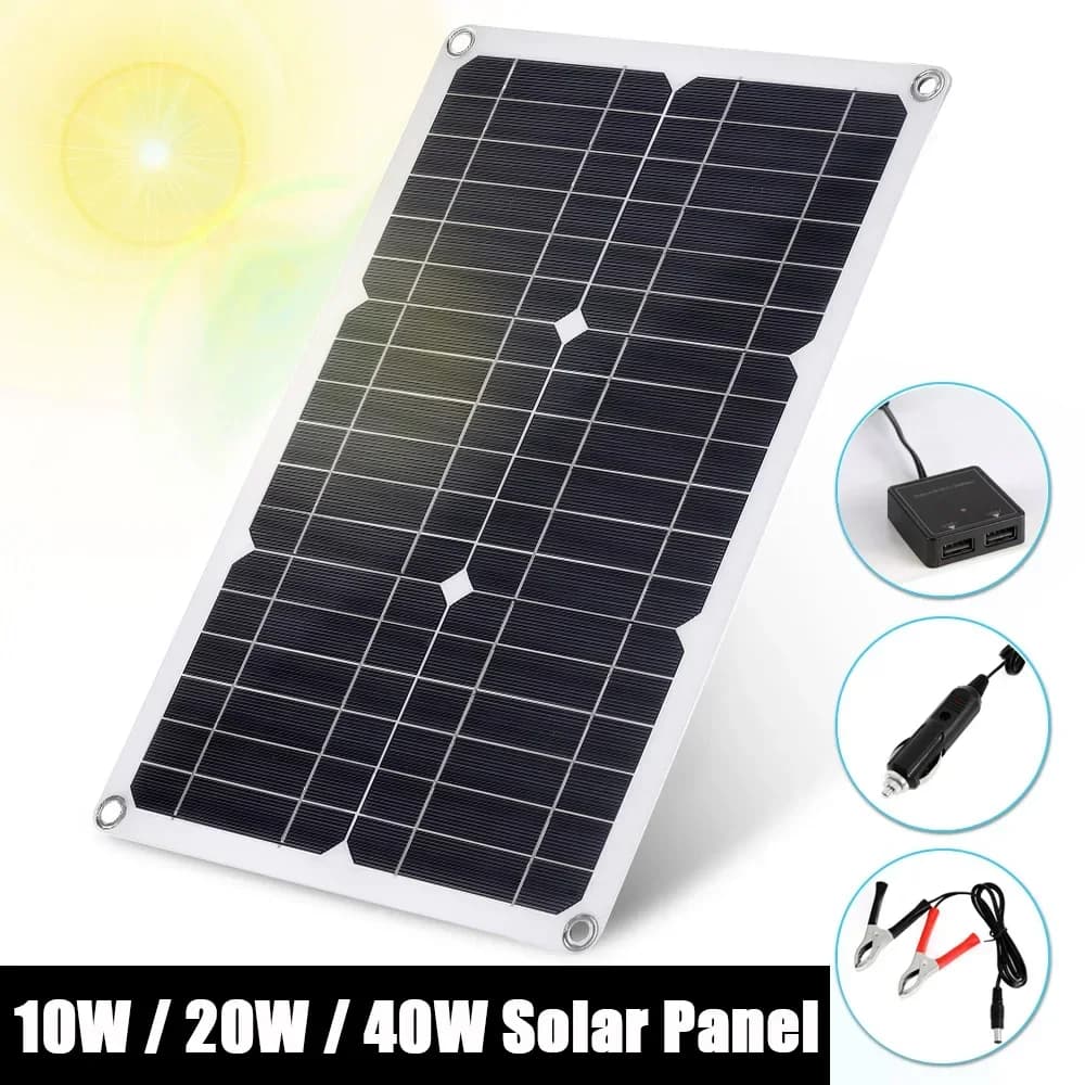 Panneau solaire Flexible 10W/20W/40W DC12-18V, panneau solaire monocristallin étanche, charge pratique pour téléphones, tablettes et ordinateurs