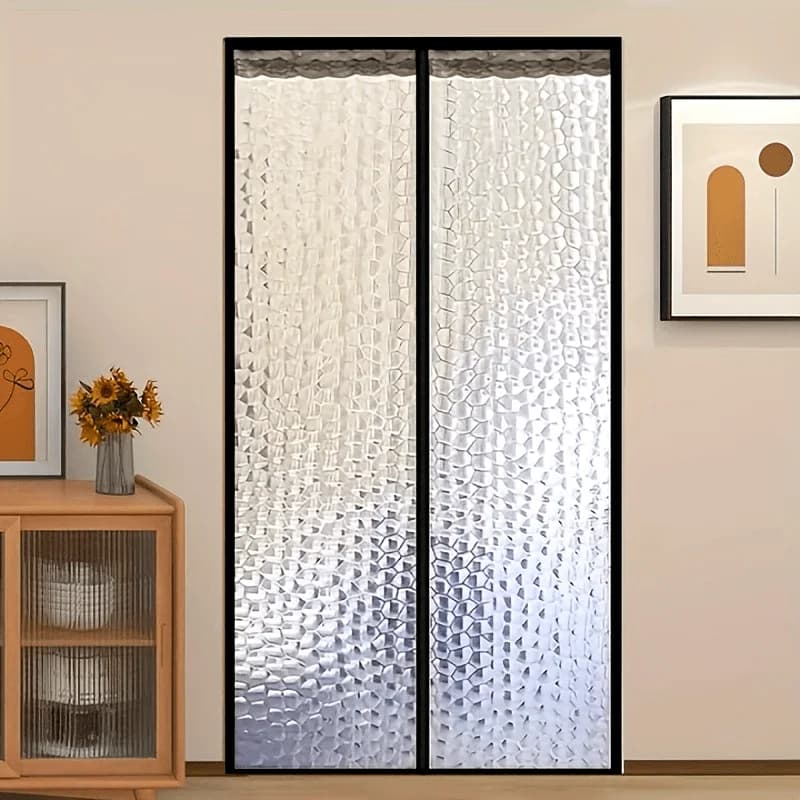 Rideau de porte thermique contemporain - Cloison coupe-vent toutes saisons en EVA pour climatisation, idéal pour diverses pièces