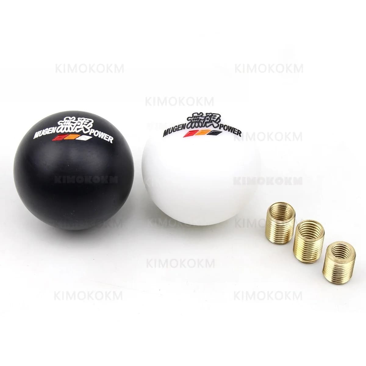1 pièce MUGEN Pommeau de levier de vitesse sphérique en métal universel, style Wave Stick, argent noir