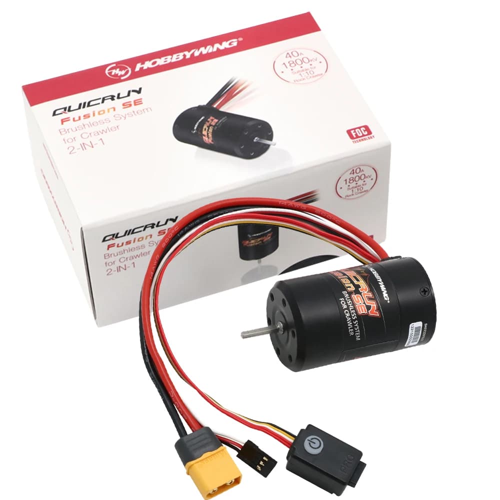Hobbywing QuicRun Fusion SE moteur sans balais sensoriel étanche 1200KV/1800KV intégré 40A ESC pour véhicules 2 en 1 1:10 pièce de voiture