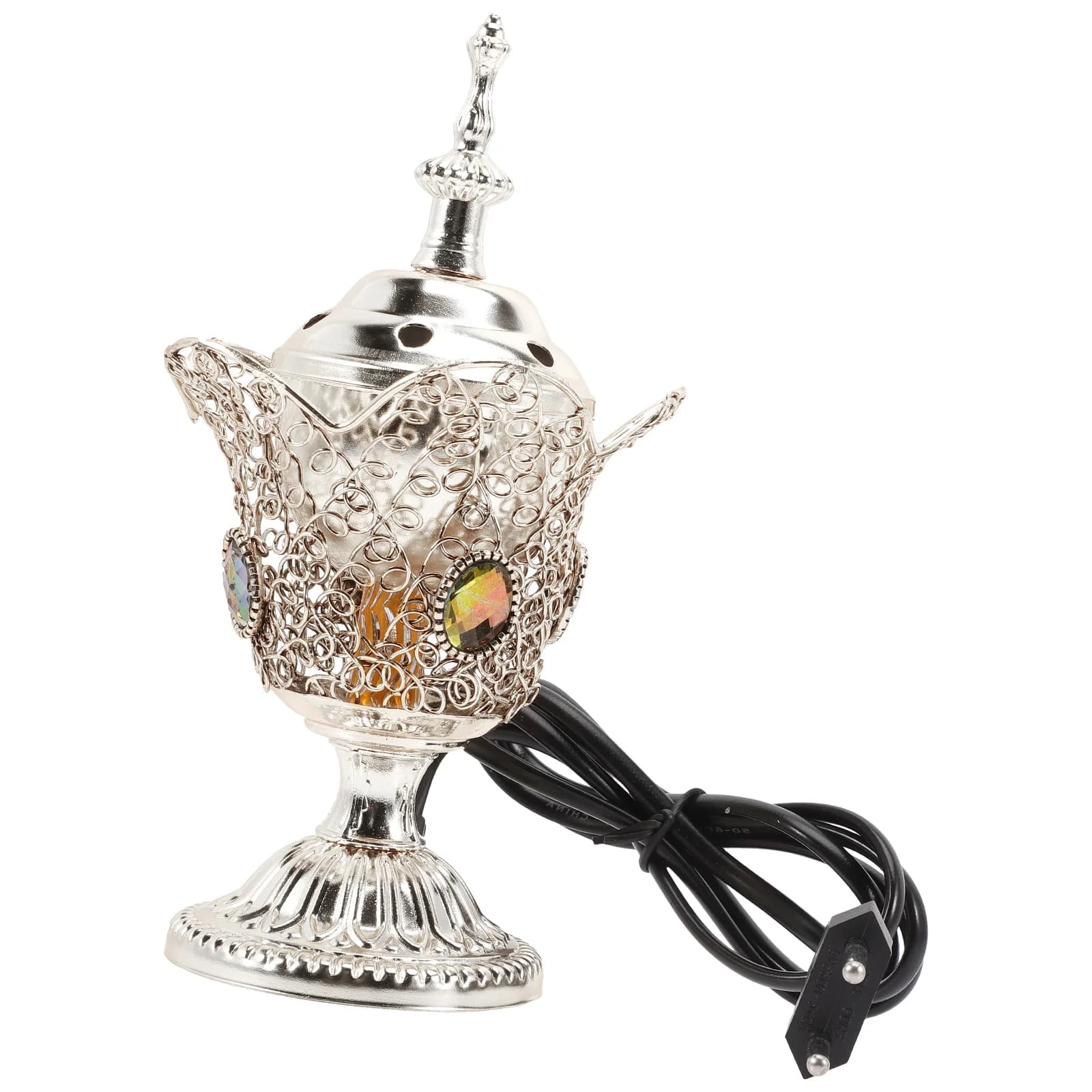 Décorations de brûleur d'encens de pièce maîtresse encensoir électrique pour décors de Table brûleurs de bureau en métal Vintage