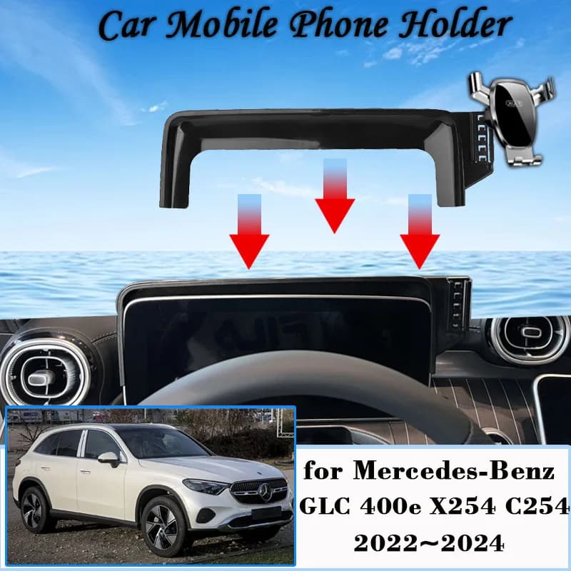 Support de téléphone portable pour Mercedes-Benz, clip d'aération, support d'escalier cellulaire, support de gravité, accessoires de voiture, GLC