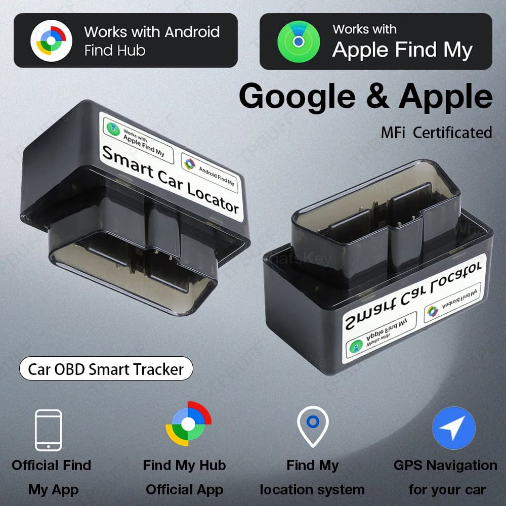 Traceur GPS pour système iOS et Android, localisateur de véhicule OBD Google Find My APP, dispositif de suivi anti-perte, application gratuite, mini