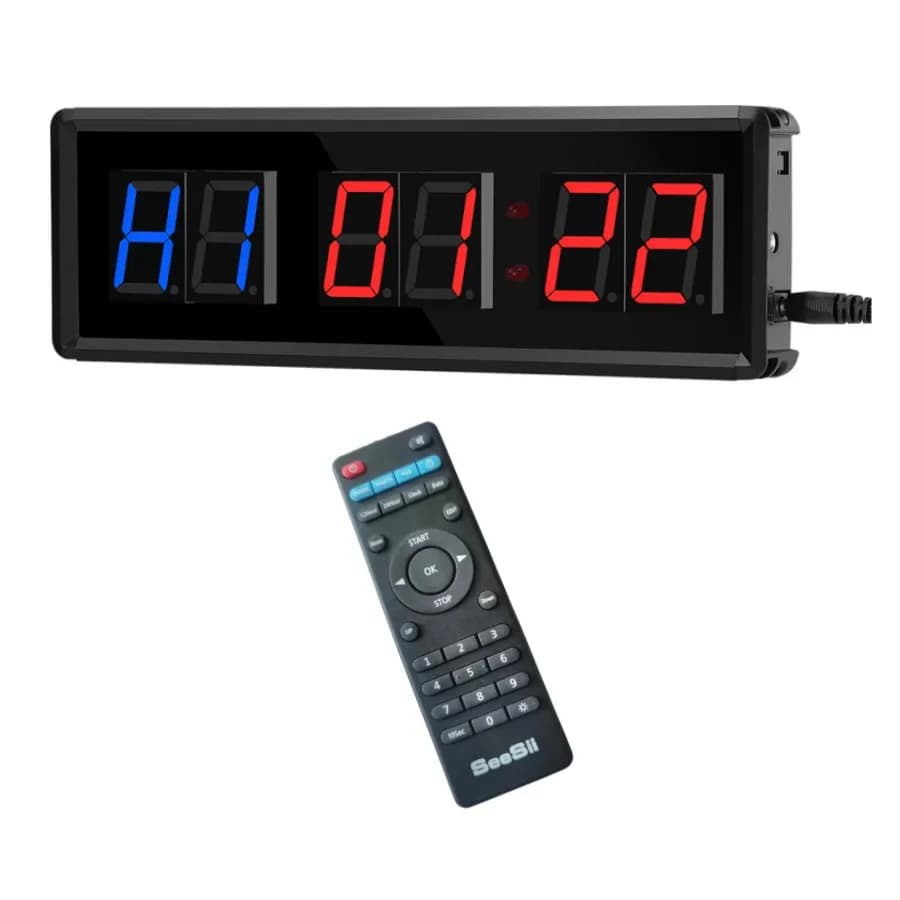 Télécommande Programmable LED crossfit minuterie d'intervalle minuterie de garage horloge d'entraînement sportif minuterie de gymnastique Crossfit