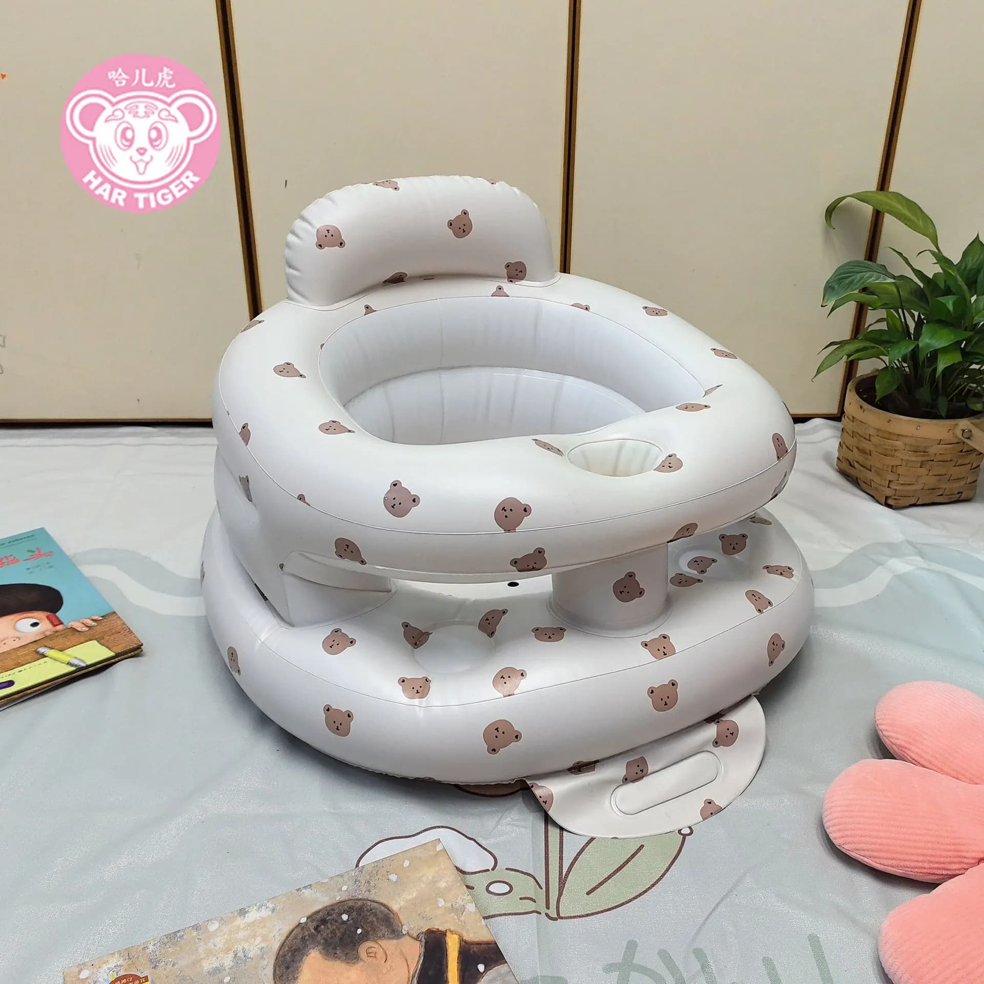 Chaise de bain gonflable Portable pour bébé, canapé bouffant pour tout-petits, siège de baignoire en PVC, tabouret d'entraînement