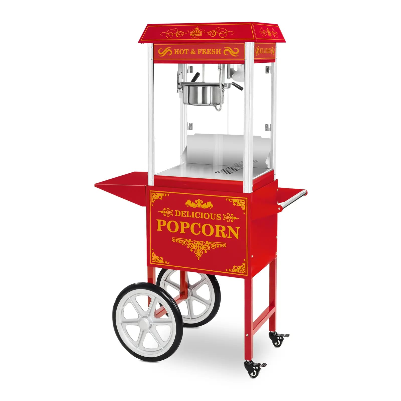 Popcornmachine met Onderstel 1500 W 5 Kg/u Retro Design Rood Royal Catering - Popcornmachines by