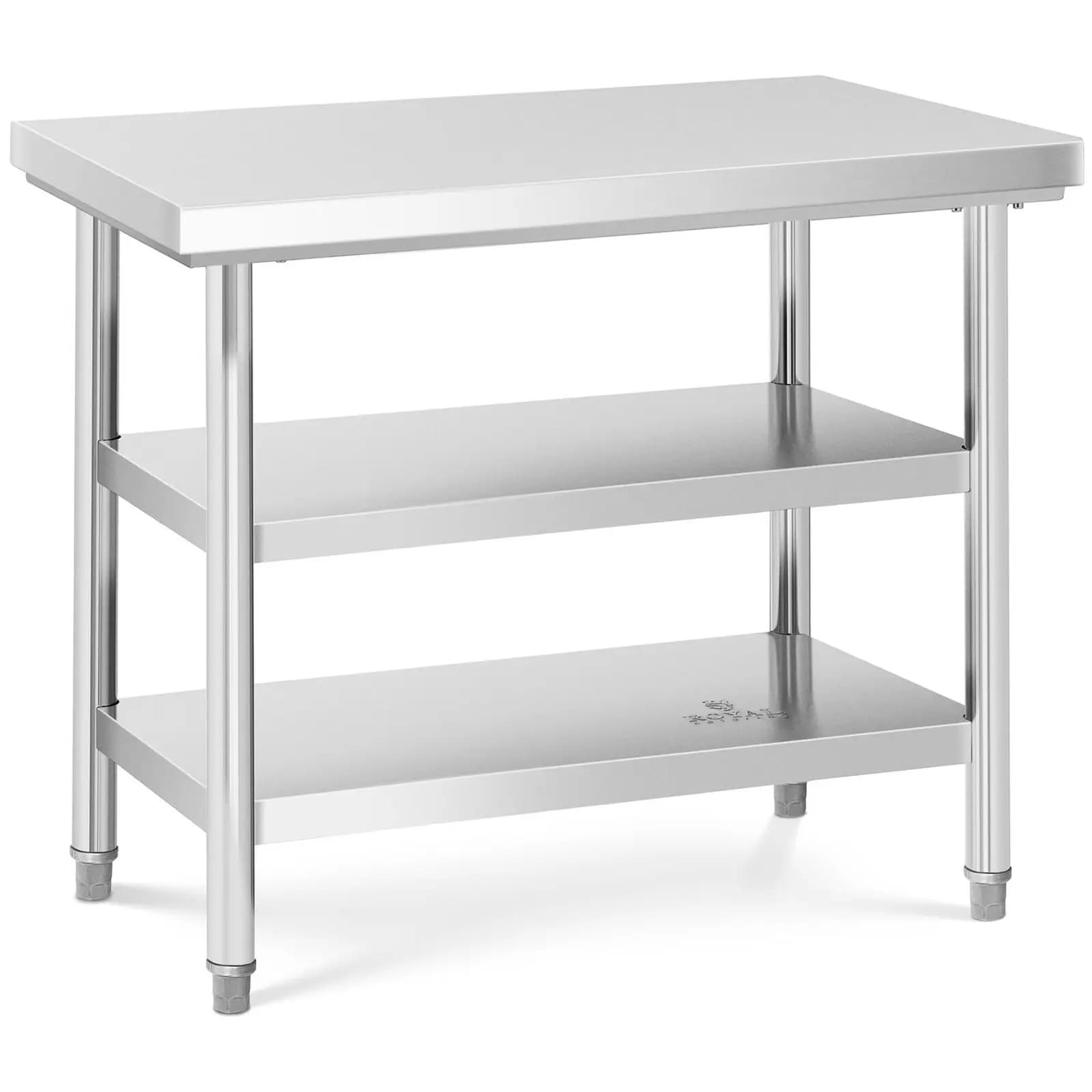 RVS Werktafel ECO 100 x 70 cm 500 kg Tussenplank Royal Catering - Horeca Werkbanken by