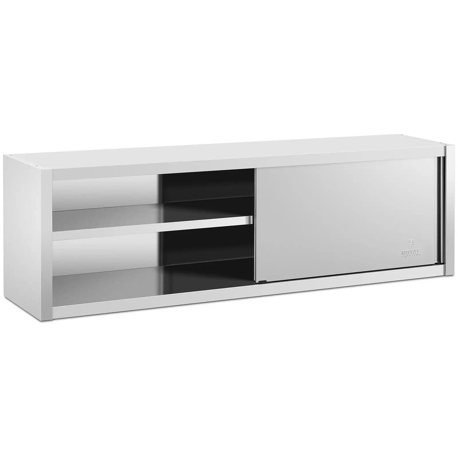 RVS Wandkast 200 x 45 cm Royal Catering 30 kg - Bovenkasten Keuken by