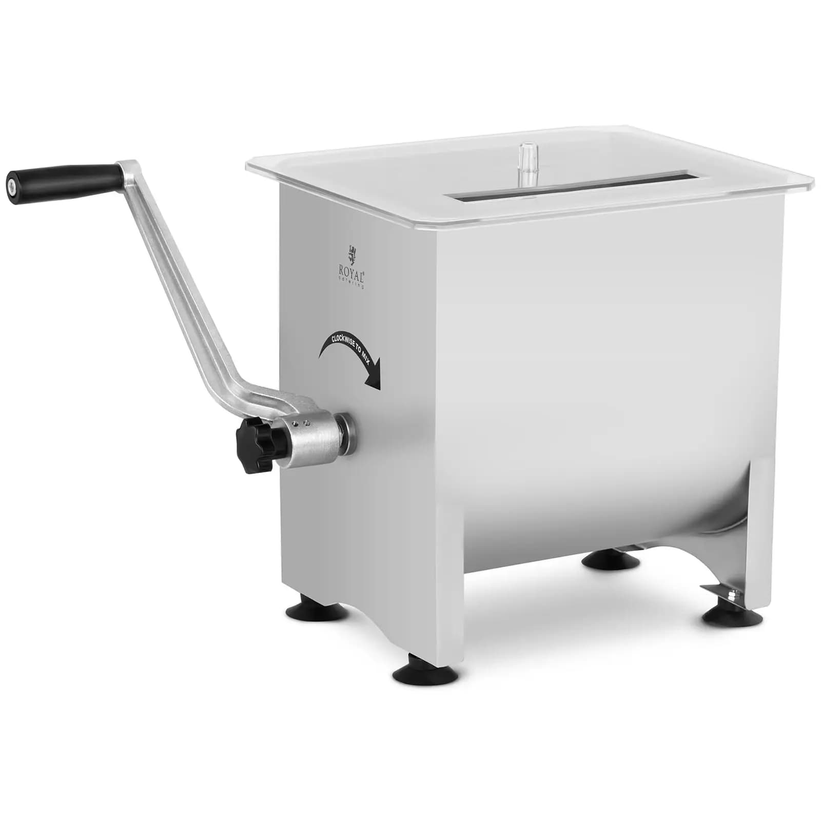 Vleesmixer 16 L Roestvrij Staal Handmatig - Vleesmixers by Royal Catering