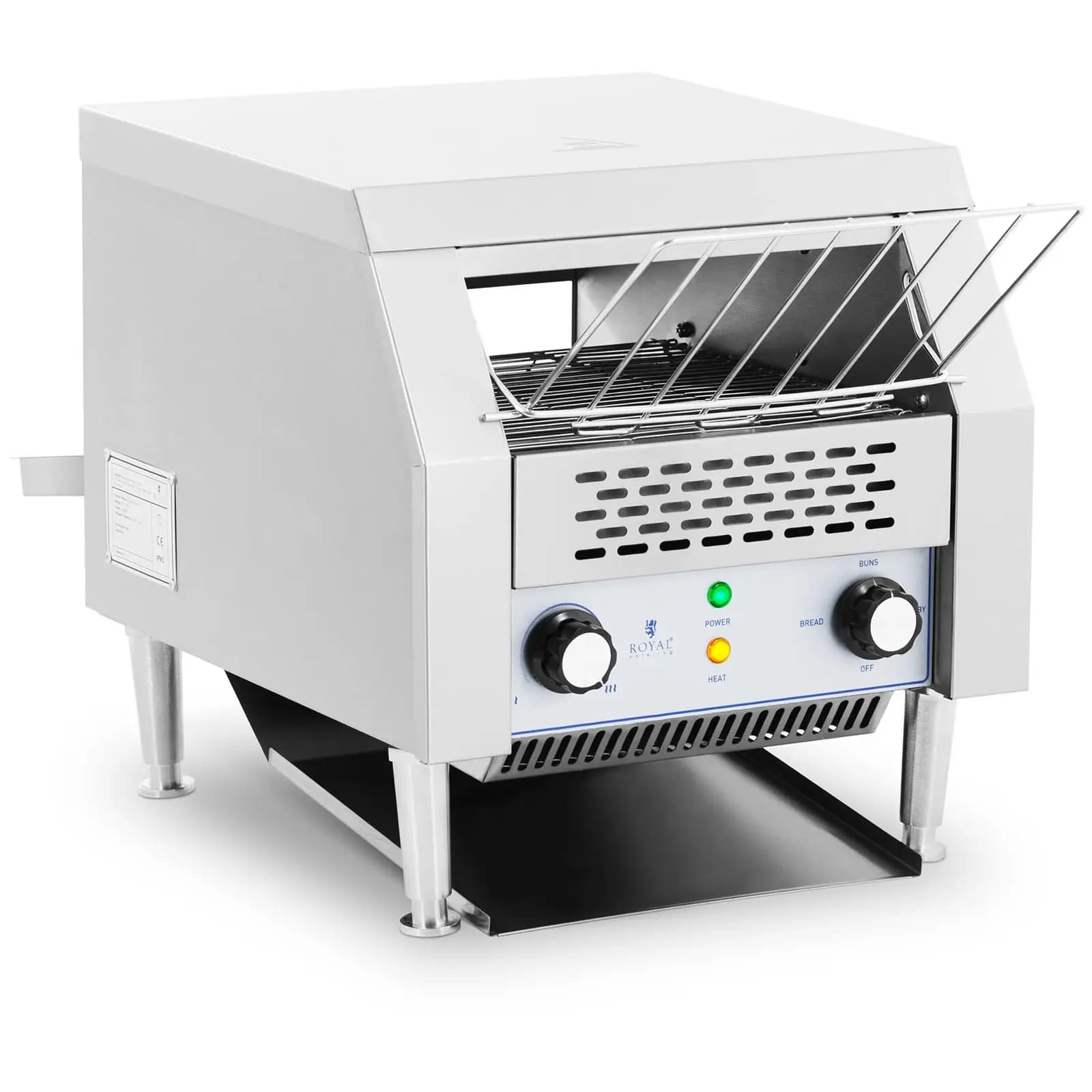 Transportband Broodrooster 2,200 W- Royal Catering 3 Functies - Toasters by