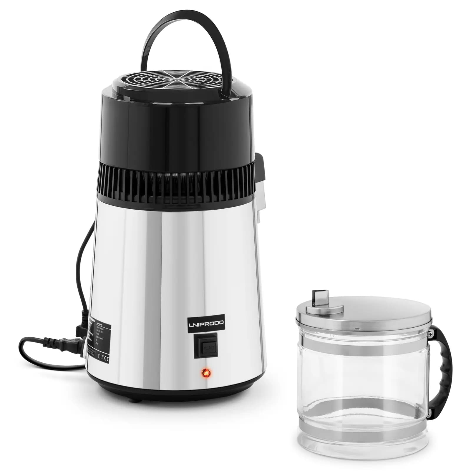 Destilleerapparaat Water 4 L Glazen kan - Destilleerapparatuur by Uniprodo