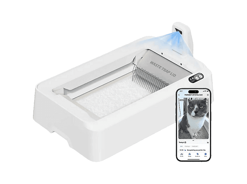 Petkit Purobot Crystal Duo Avec Camera Bac À Litière Autonettoyant