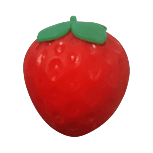 Aardbei Squishy Knijpspeeltje – 6 × 8 cm