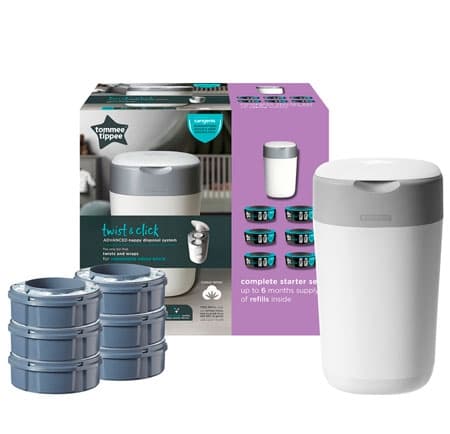Tommee Tippee Sangenic Twist & Click Luieremmer + 6 navullingen