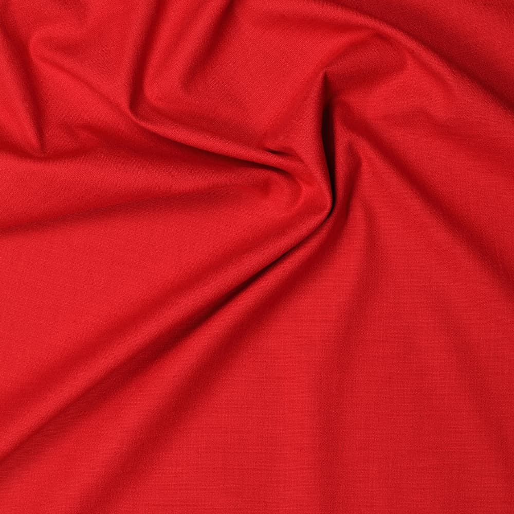 Rood stretch linnen - linnen blend Stoffen - rood - 145 cm breed