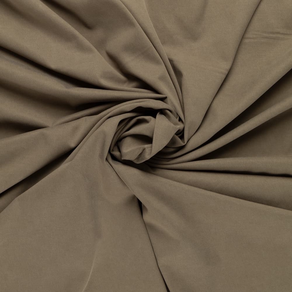 Olijf groen lyocell katoen mix stof met stretch Italiaans import - tencel/lyocell Stoffen - groen - 150 cm breed