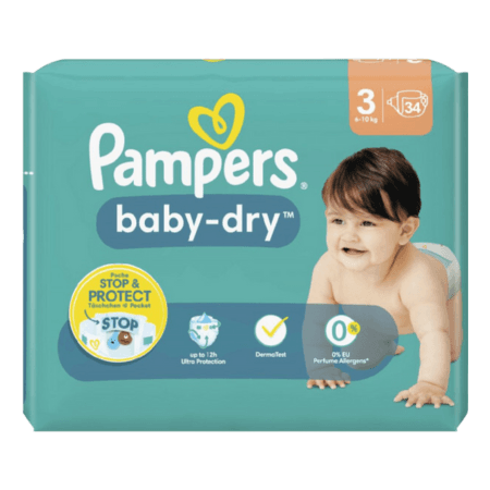 Pampers Baby Dry Luiers Maat 3 Midi 34 stuks (6-10kg)
