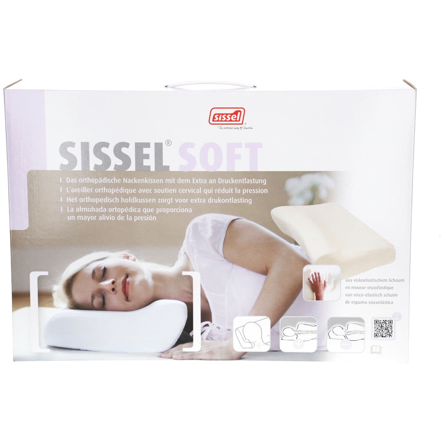 Sissel Soft Hoofdkussen Visco-Elastisch + Fluwelen Overtrek Large 1 Kussen