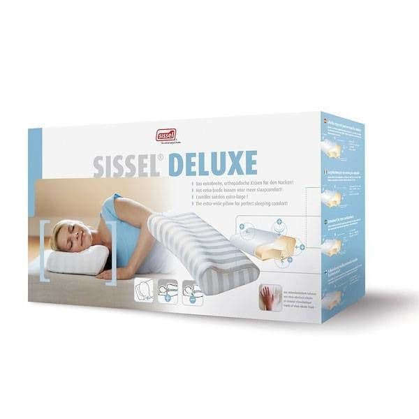Sissel Deluxe Extra Breed Hoofdkussen + Satijn/Katoen Overtrek 1 Kussen