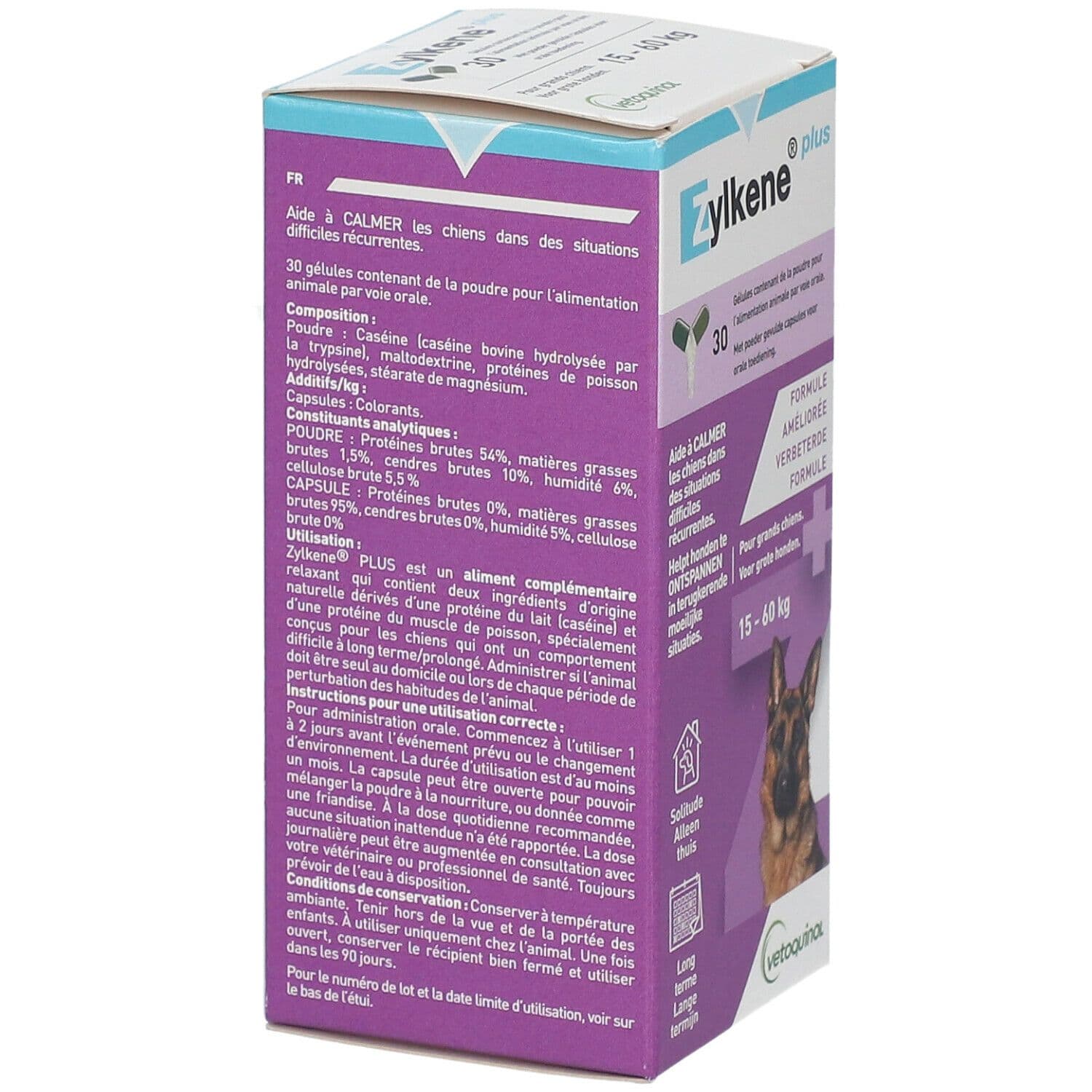 Zylkene Plus voor grote honden (15-60kg) 450 mg 30 St Capsules view 2