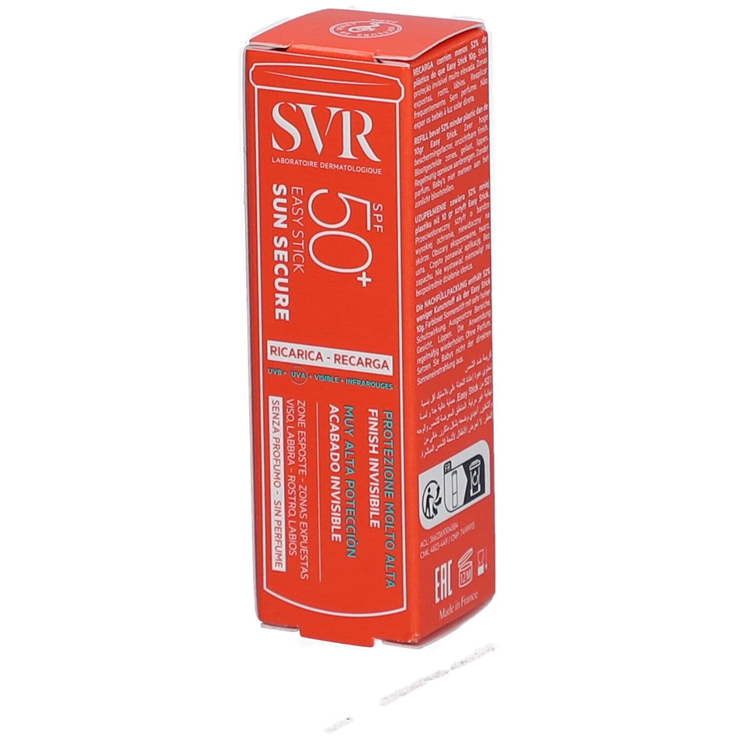 SVR Sun Secure Easy Stick SPF50+ | Navulling 10 Zonnecrème