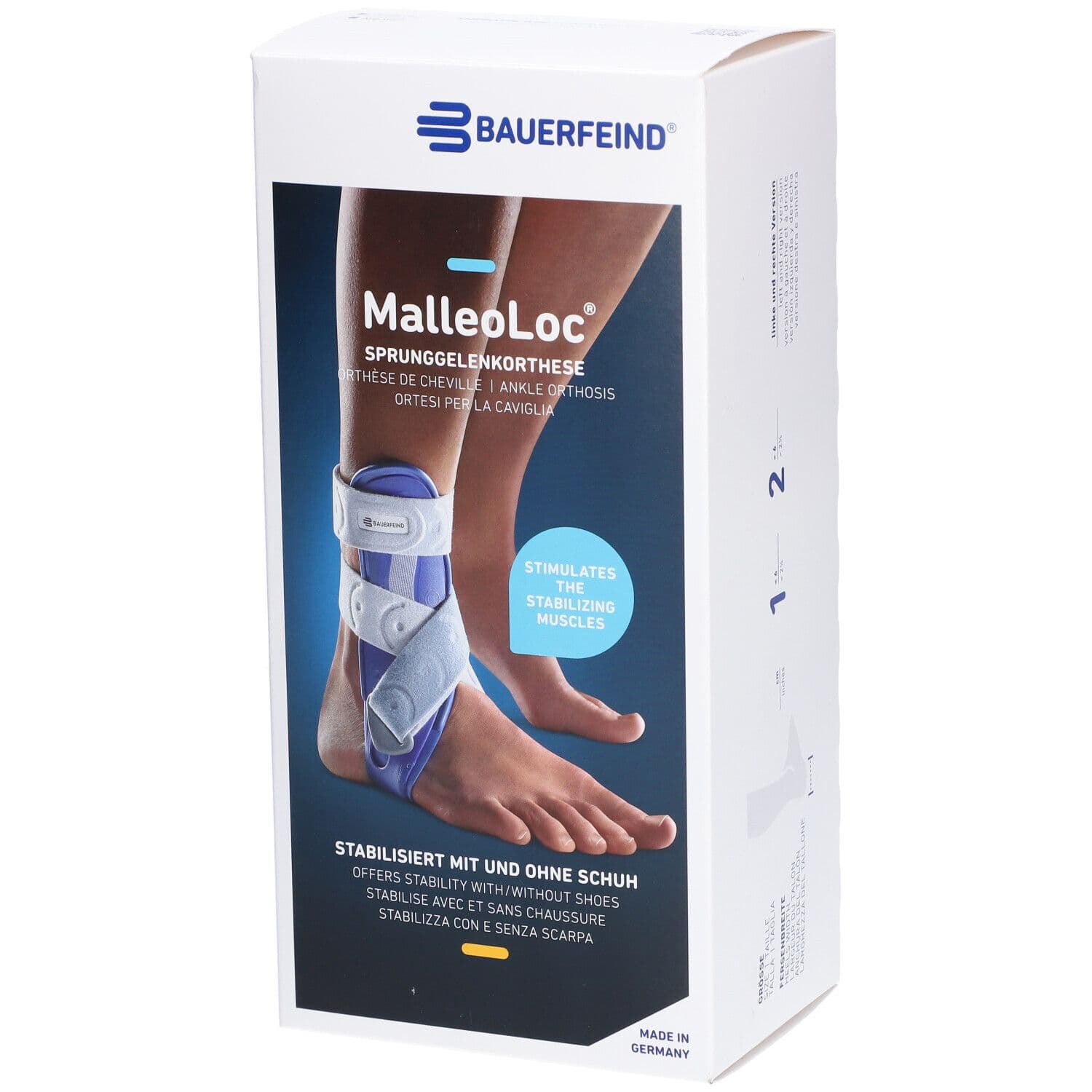 BAUERFEIND MalleoLoc® Enkelorthese maat 1 rechts Verband(en)