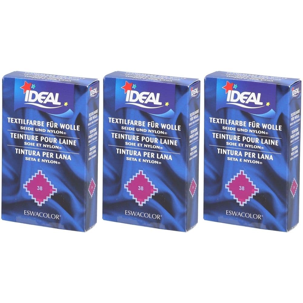 IDEAL Kleurstof voor Wol, Zijde en Nylon - 38 Fuchsia 3x30 Poeder