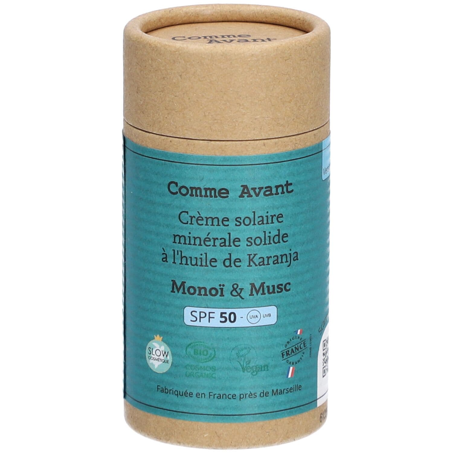 Comme Avant Minerale Vaste Zonnecrème met Karanjaolie SPF 50 Monoï & Muskus 80 Crème