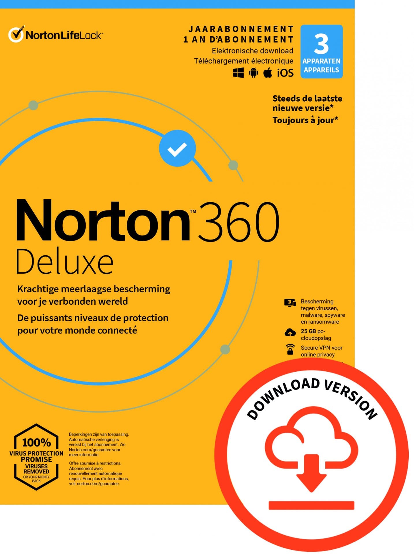 Norton 360 Deluxe - 1 Jaar