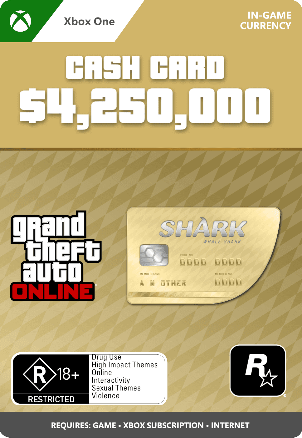 Whale Shark Card GTA Online (Xbox One)