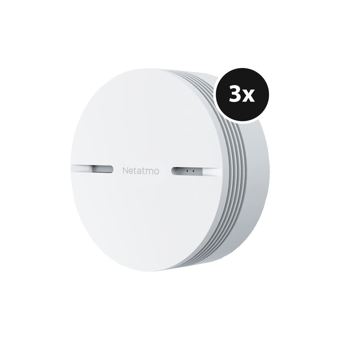 Netatmo Slimme Rookmelder 3-pack - Wit