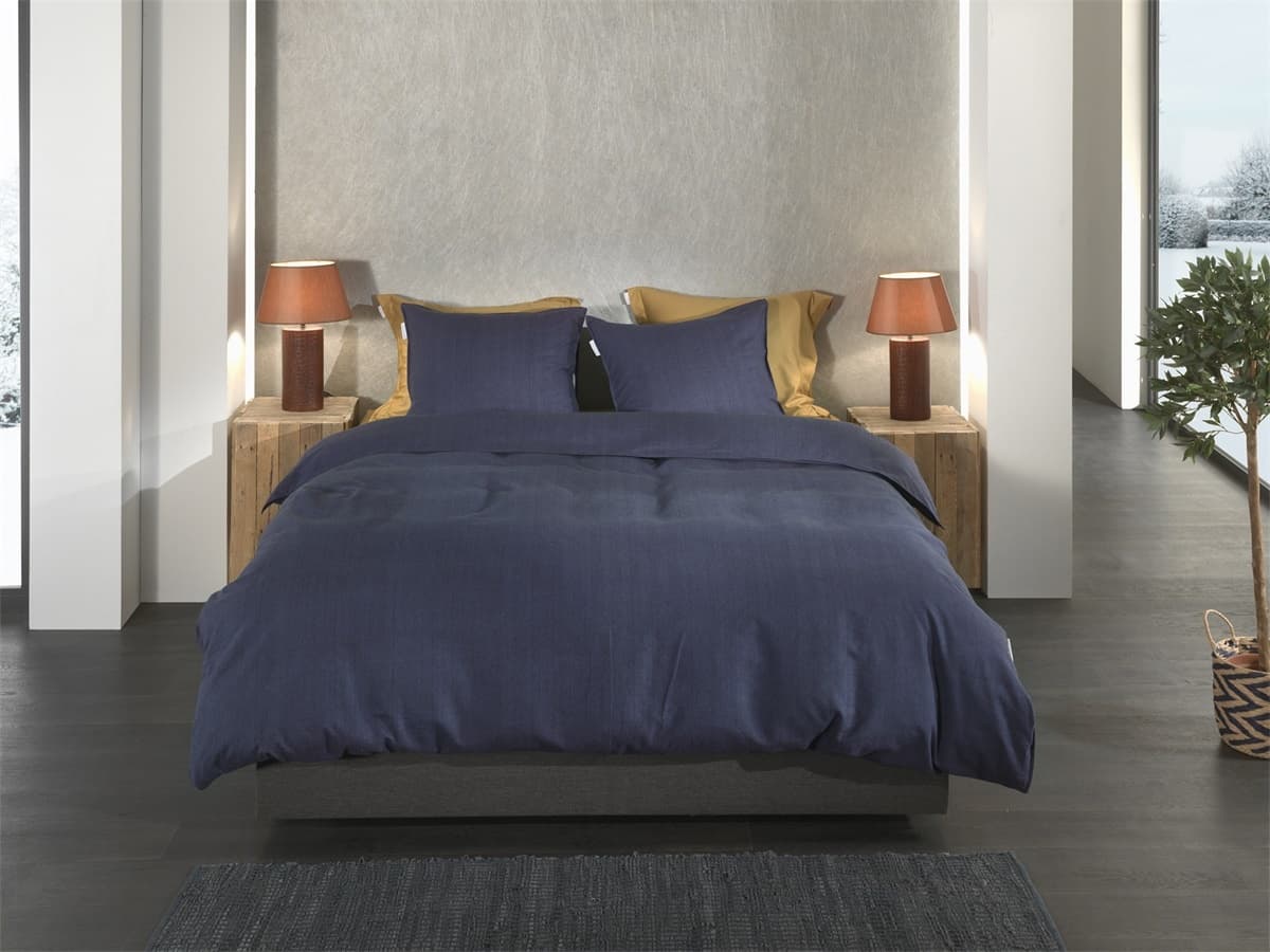 Heckett & Lane Heckett & Lane Spina dekbedovertrek 140x200/220 Dark Blue
