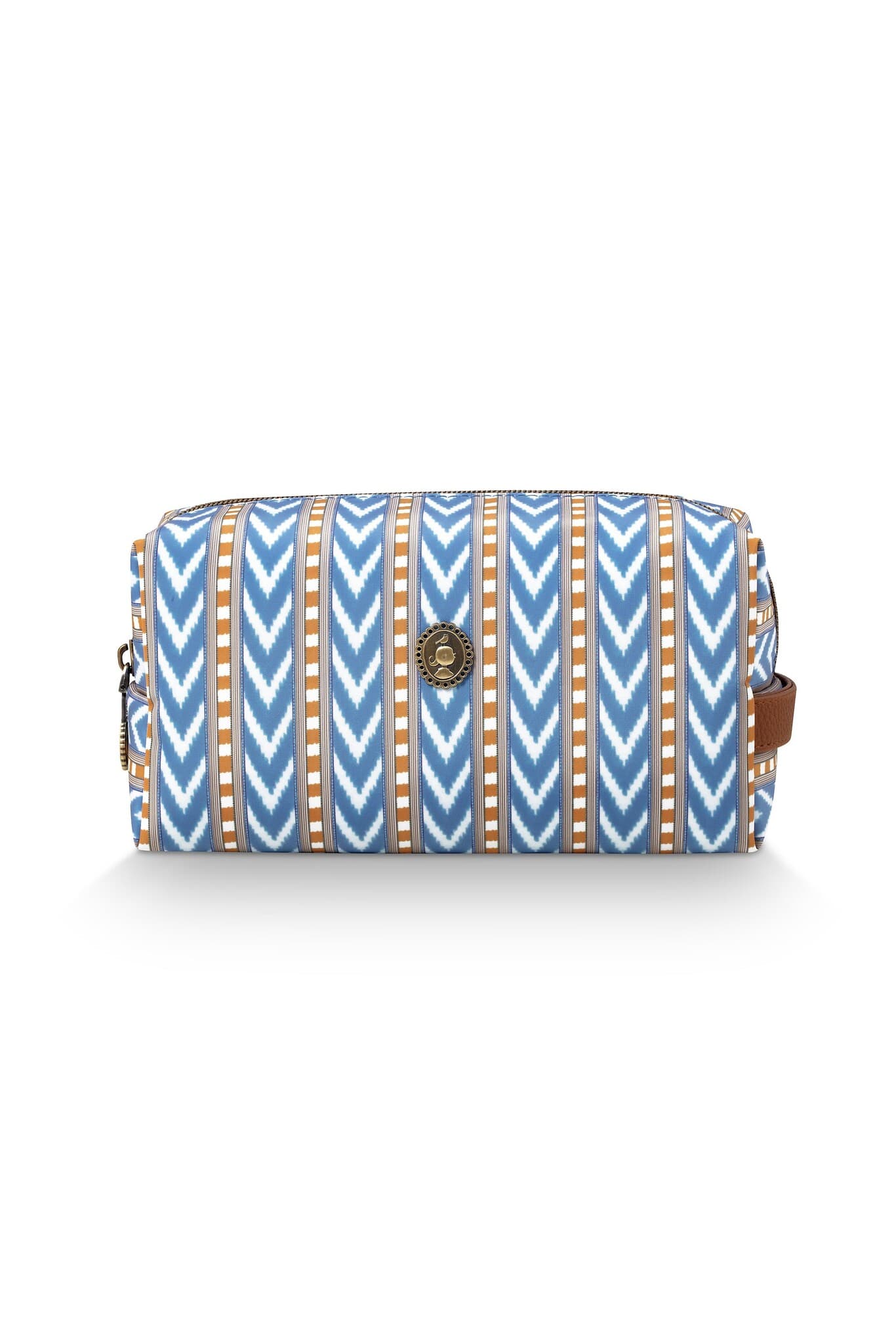 Pip Studio Pip Studio Coco Cosmetic Bag Medium Samba Stripe Blue 21.5x10x10.5cm
