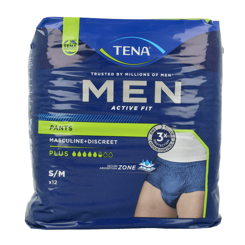 Tena Men active fit pants plus S/M 12 Stuks