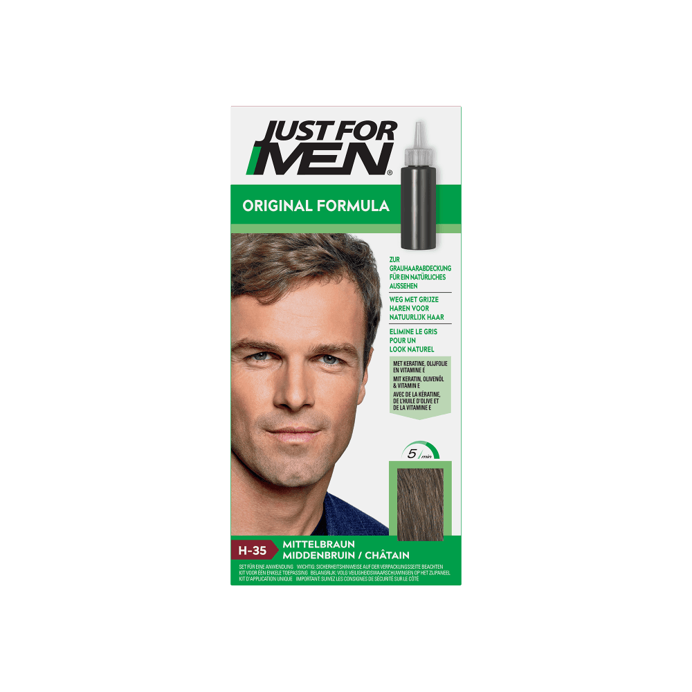Just For Men Midden bruin H35 voorheen donker blond 2 x 30ml 1 Set