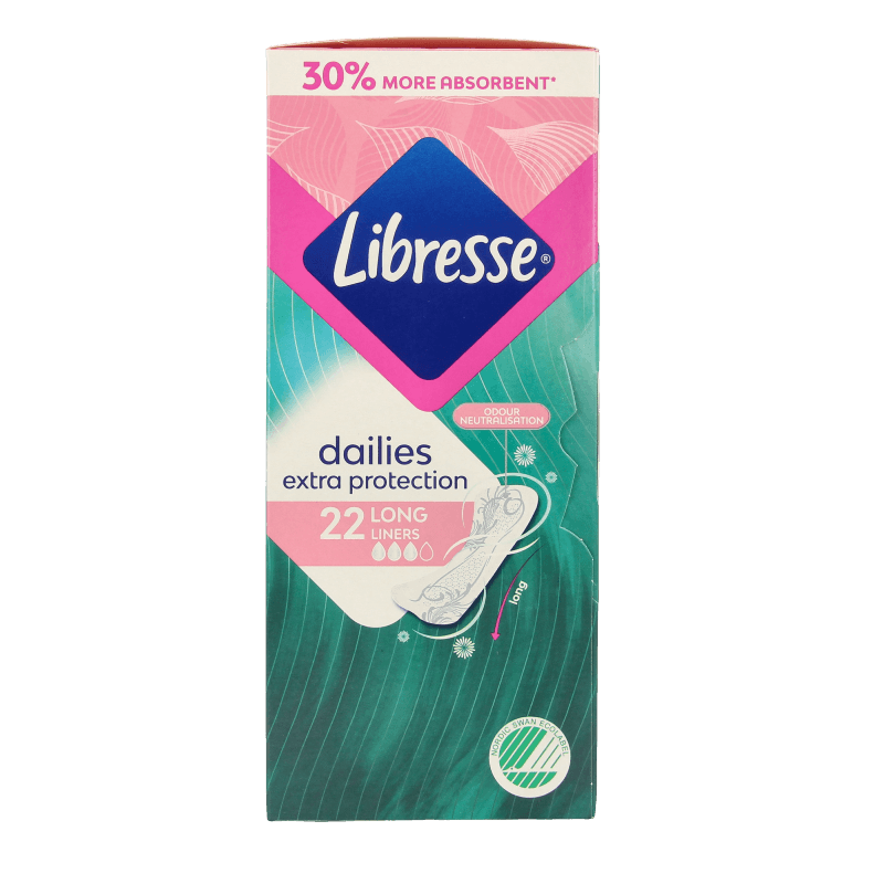 Libresse Inlegkruisjes extra protect long 22 Stuks