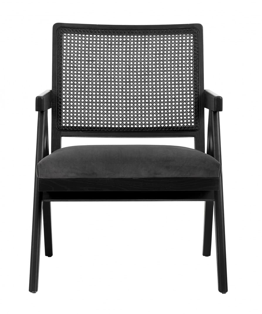 Nordal Wickerwork stoel - zwart /grijs