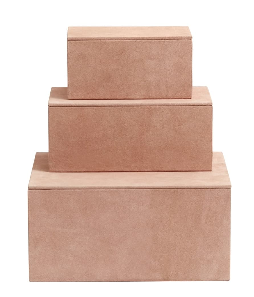 Nordal Box opbergdozen set van 3 stuks - roze