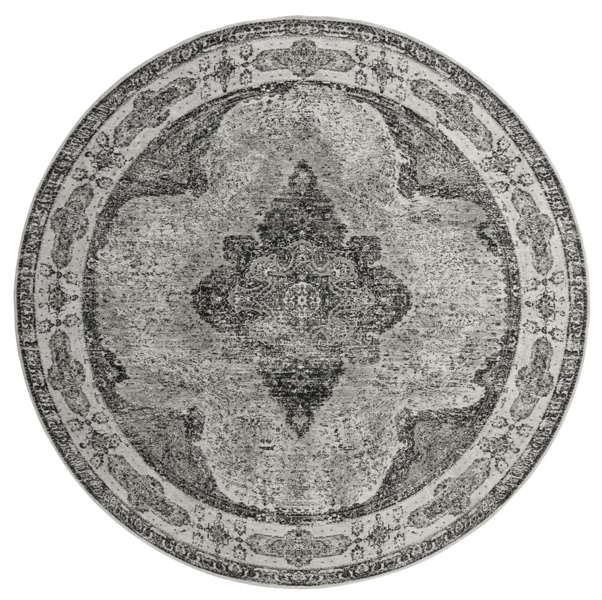 Nordal Venus rond vloerkleed grijs - diameter 240cm