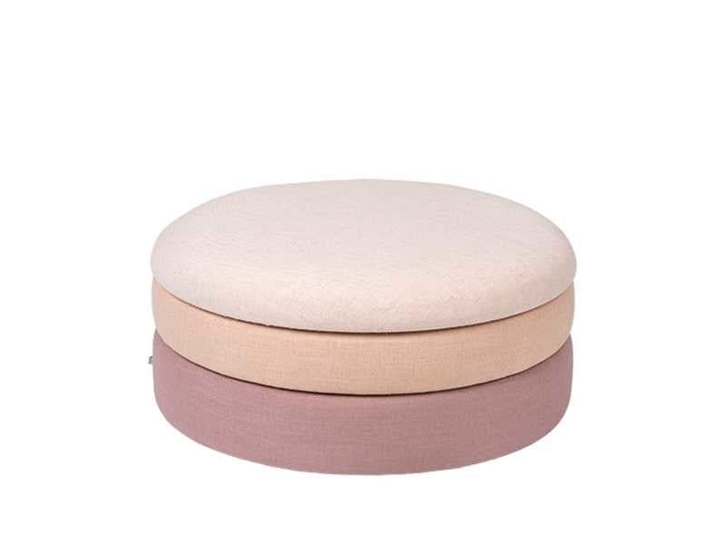 Broste Copenhagen Pond poef roze - Ø68XH30CM