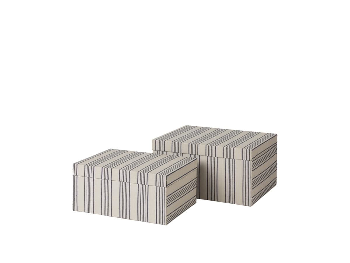 Broste Copenhagen Cleo opbergboxen blauw/lichtgrijs - 70080498