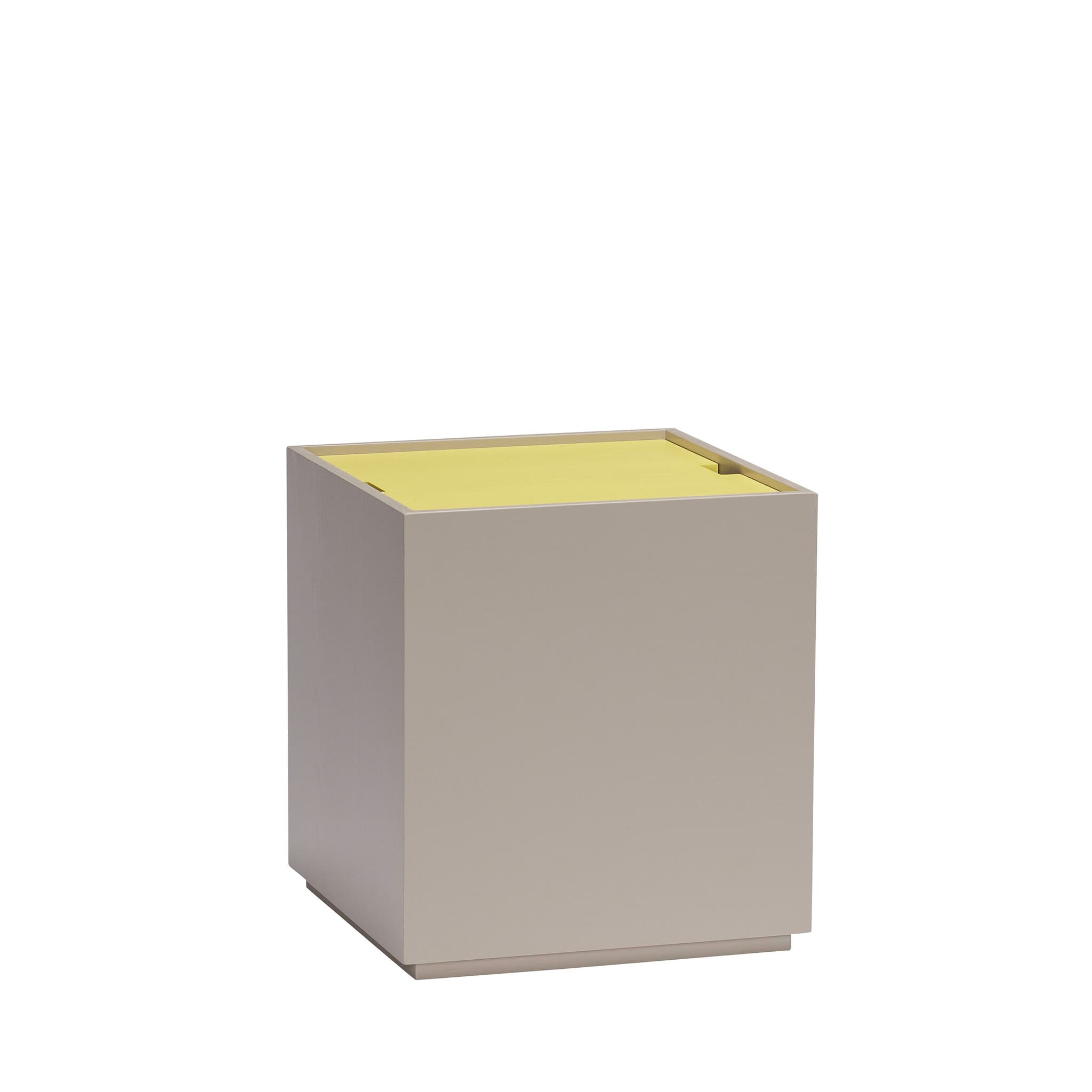 Hubsch Vault bijzettafel/opberg box grijs/geel - 021911