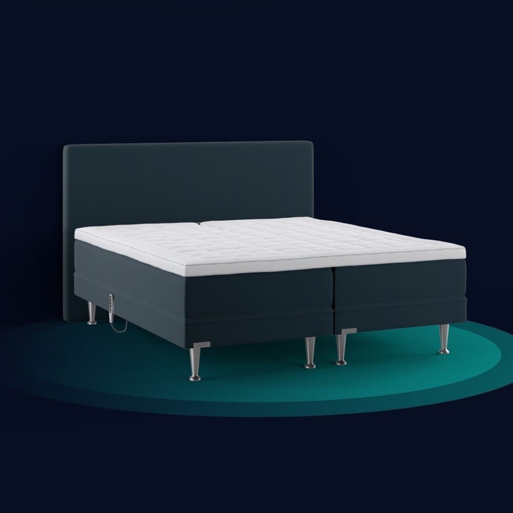 Caresse elektrische boxspring Silver 4500 blauw