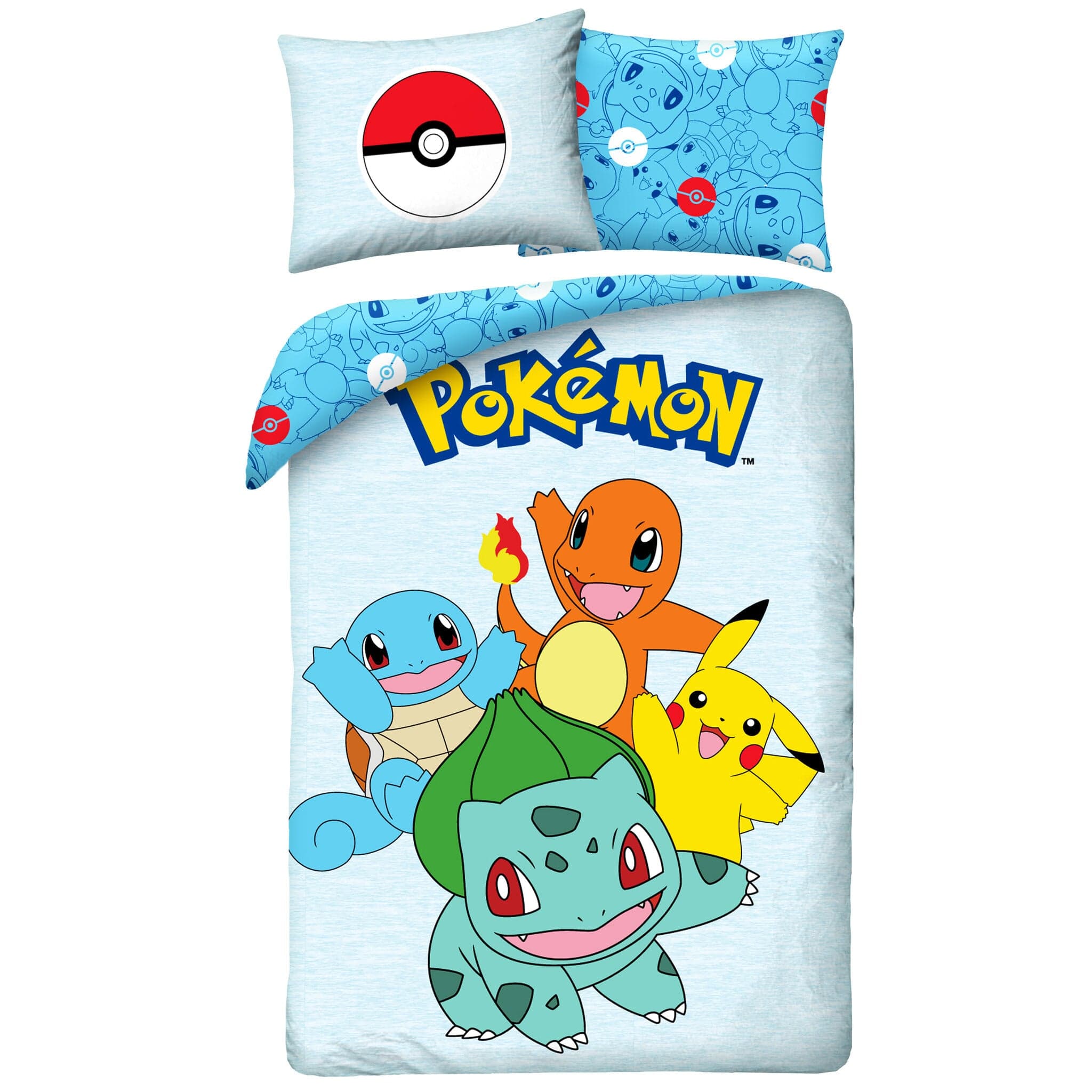 Pokemon Dekbedovertrek, Starters - Katoen - Topkwaliteit