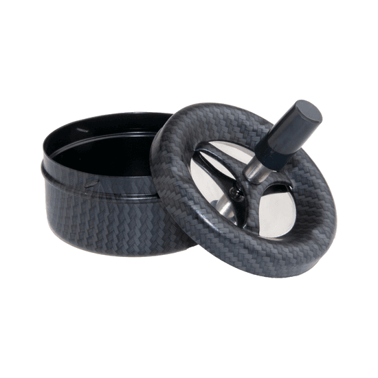 Draaiende Asbak Carbon Look - ⌀9.5cm